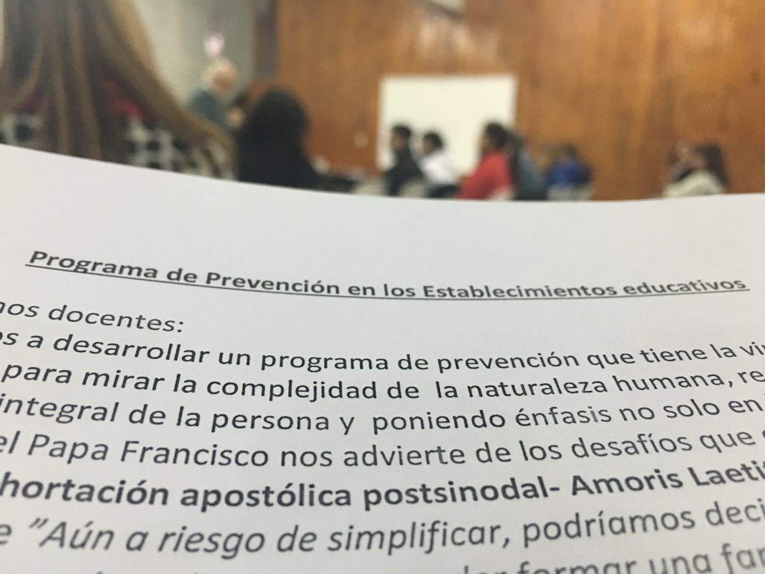 Capacitación sobre Prevención en los Estableciomientos Educativos