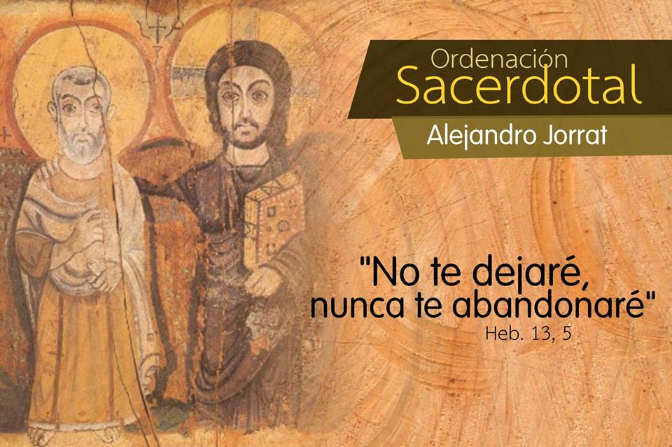 Invitación Ordenación Sacerdotal de Alejandro Jorrat