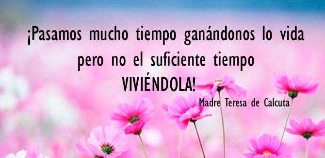 ¡VIVAMOS INTENSAMENTE LA VIDA QUE SE NOS REGALA…!