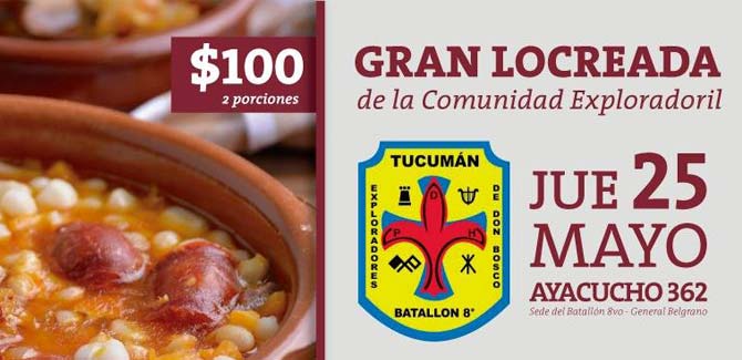 25 de mayo gran Locro de la Familia Exploradoril Salesiana